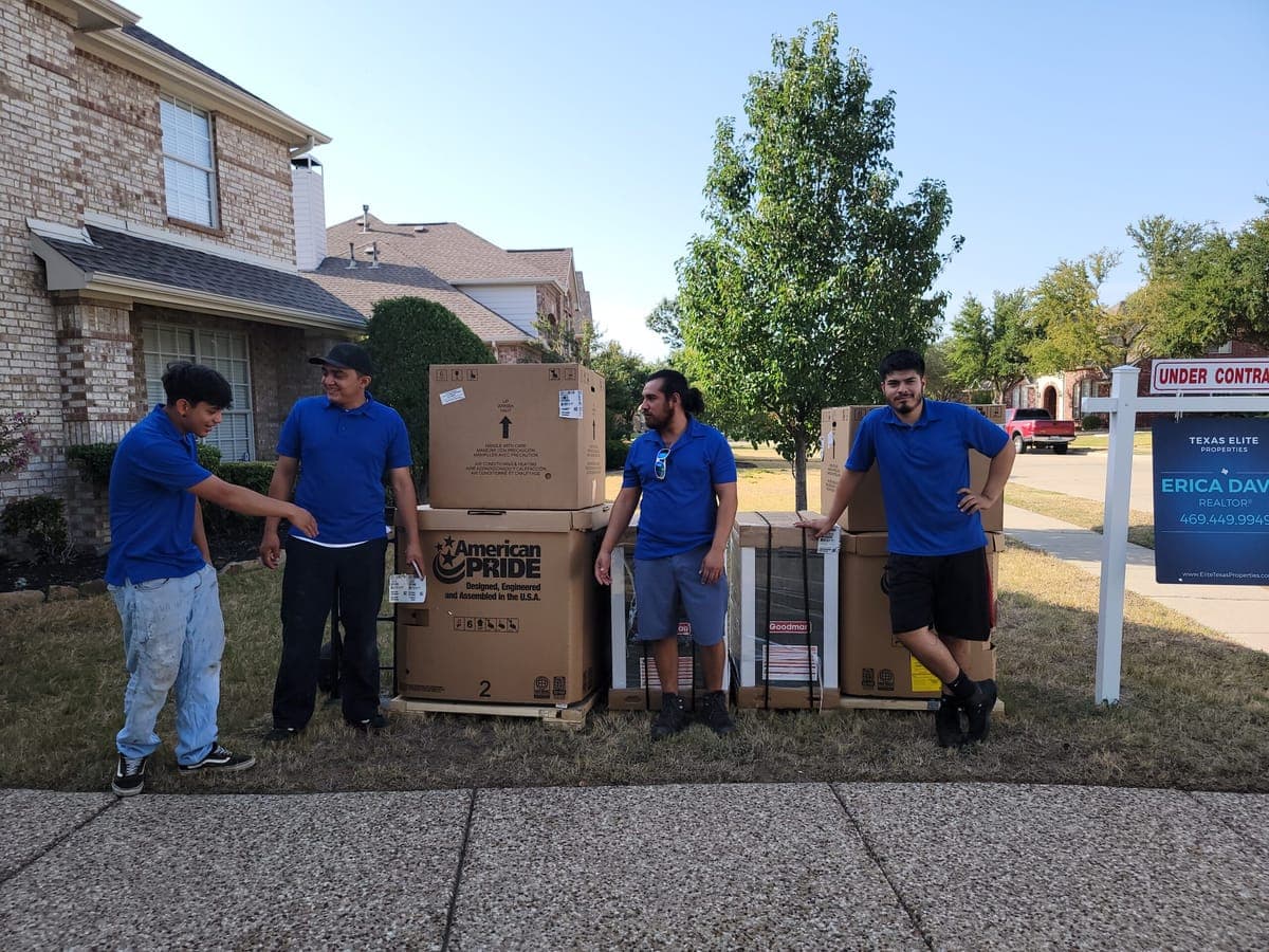 Frosty's HVAC crew with professional HVAC equipment in DFW